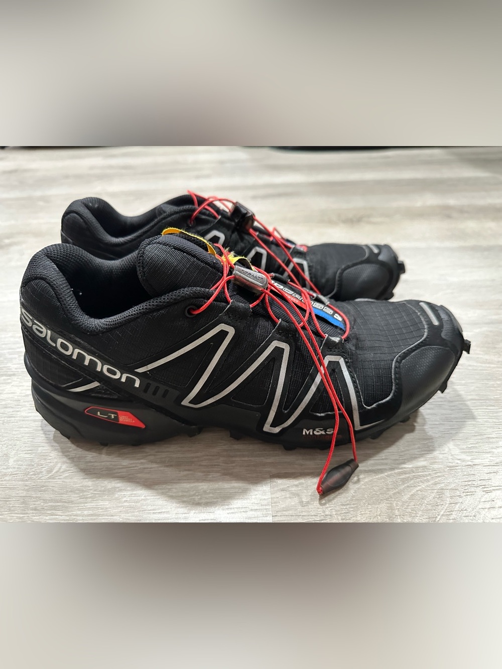 SH118 Salomon Speedcross 3 Shoes Men US 9.5 Black Trail Running Hiking